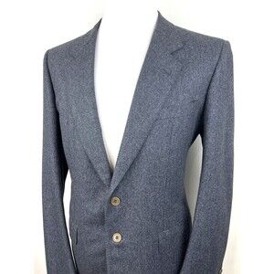 Ermenegildo Zegna Savoy Taylors Guild Mens Gray Flannel Wool Sport Coat 2B 42R